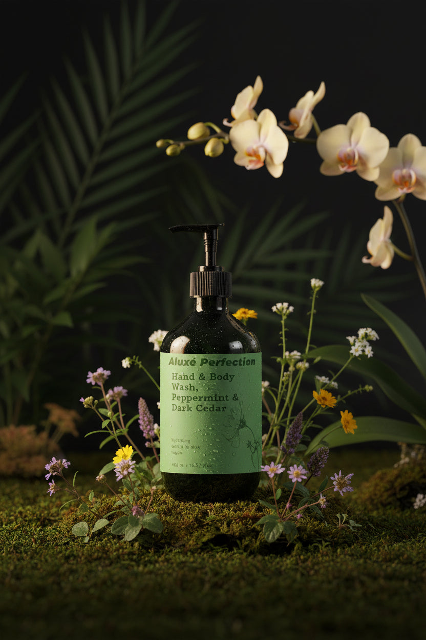 Hand & Body Wash, Peppermint & Dark Cedar 490 ml / 16.57 fl oz