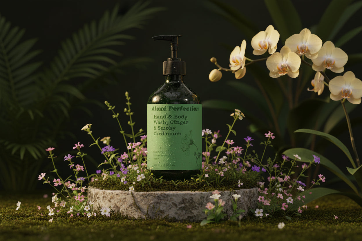 Hand & Body Wash, Ginger & Smoky Cardamom 490 ml / 16.57 fl oz