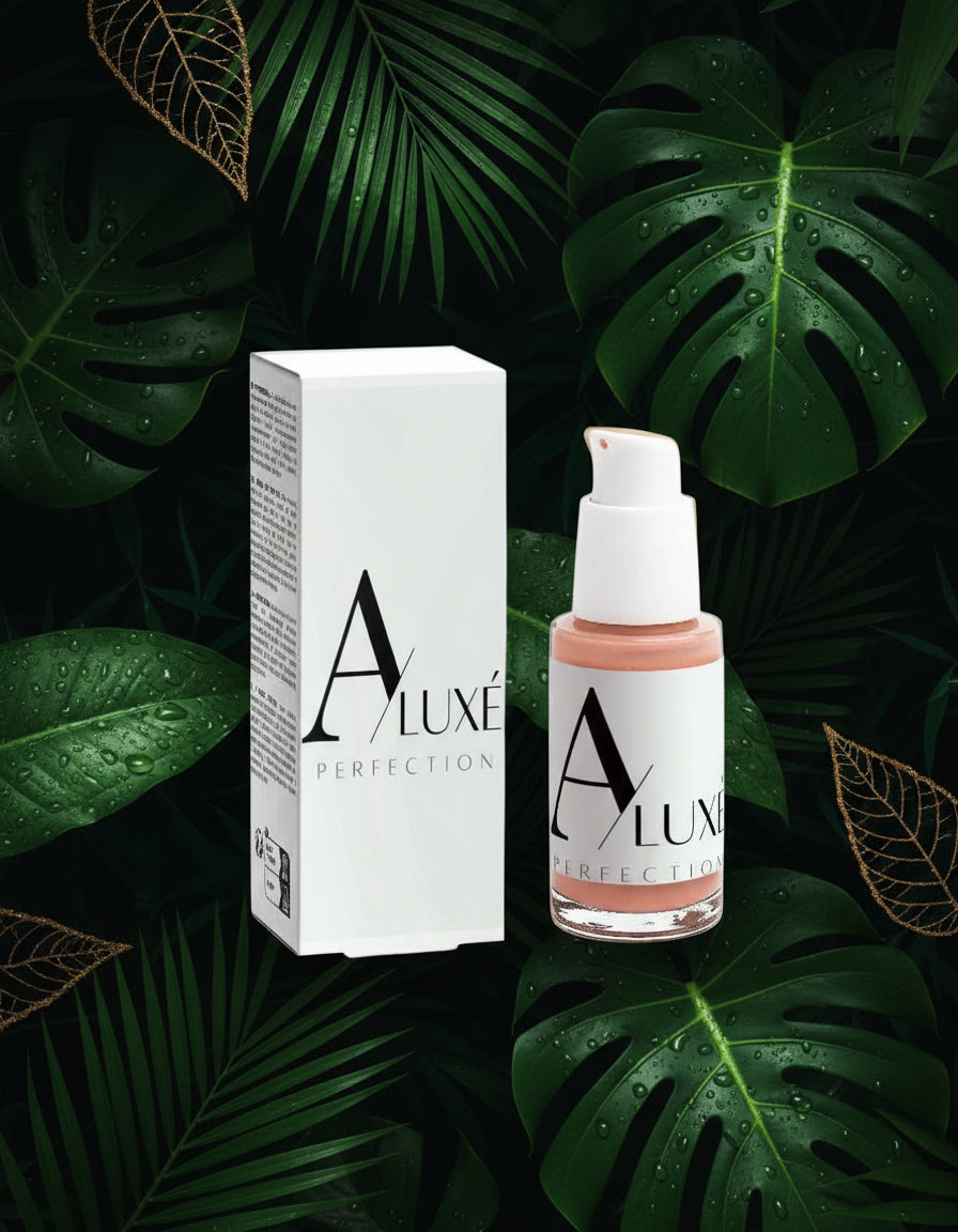 Aluxé Perfection skincare product and packaging on a white background