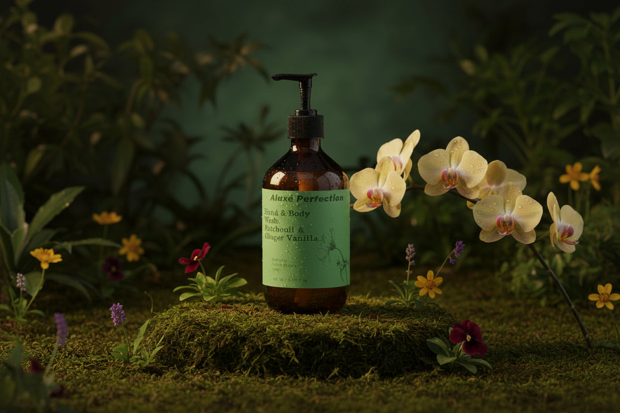 Hand & Body Wash, Patchouli & Amber Vanilla 490 ml / 16.57 fl oz