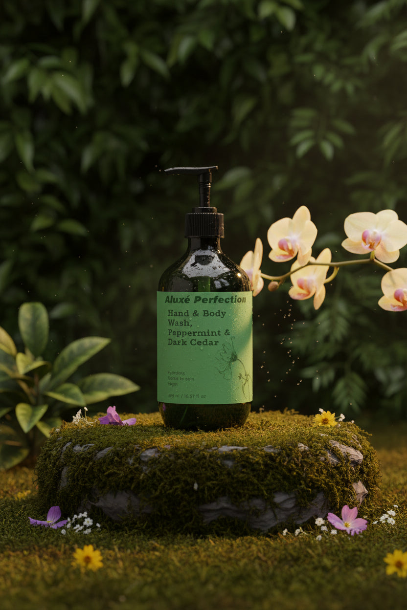 Hand & Body Wash, Peppermint & Dark Cedar 490 ml / 16.57 fl oz