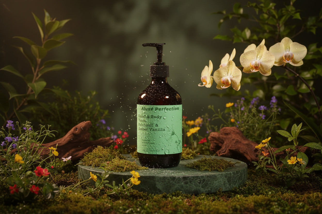 Hand & Body Wash, Patchouli & Amber Vanilla 490 ml / 16.57 fl oz