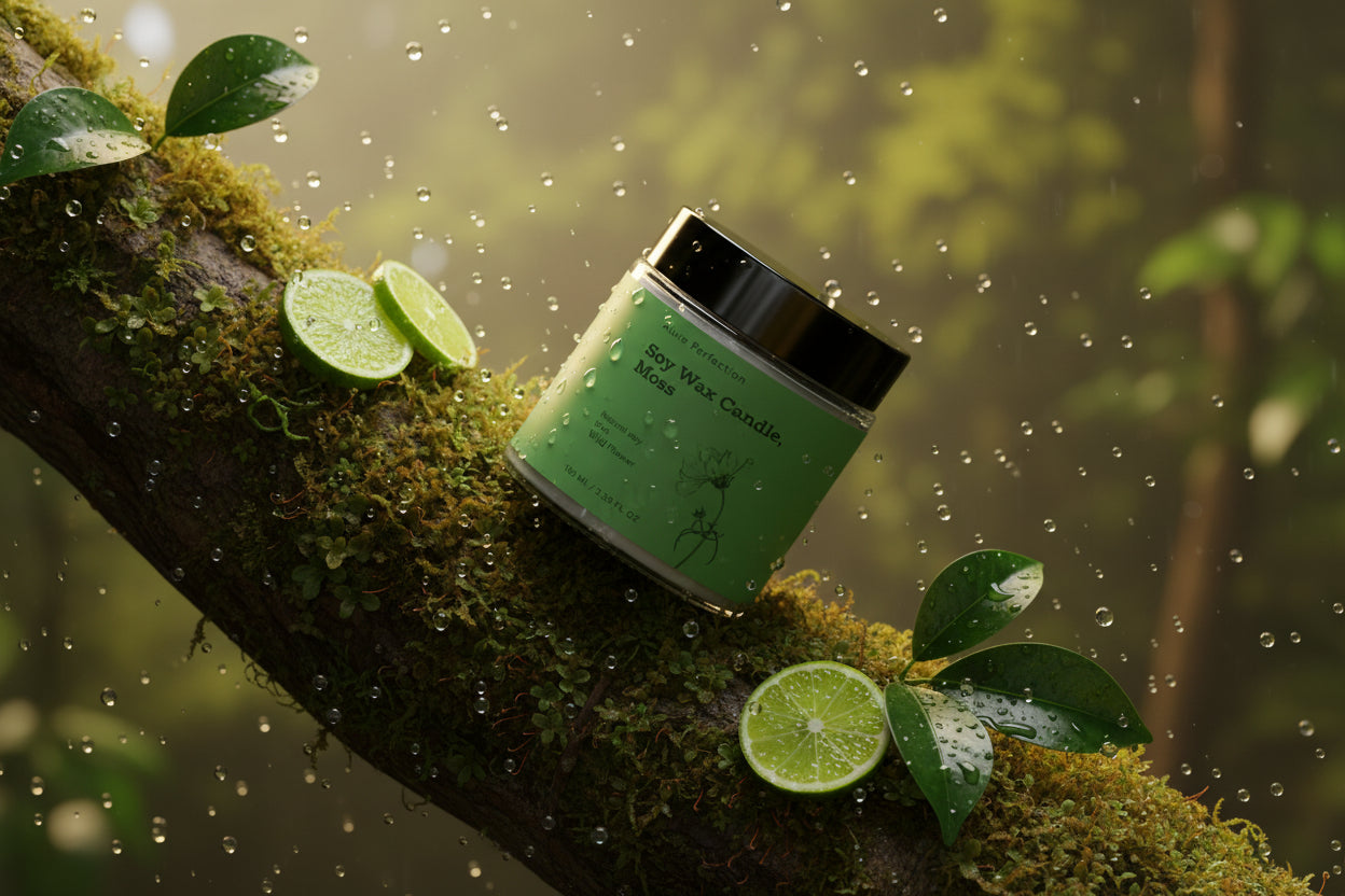 Soy Wax Candle, Moss 100 ml / 3.38 fl oz